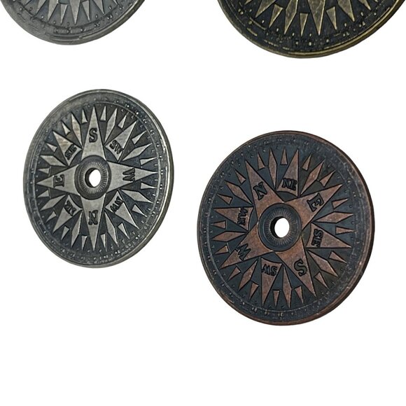 8 Compass Elements by Tim Holtz Idea-ology Mixed Metal Tones Craft Supplies - Picture 4 of 9